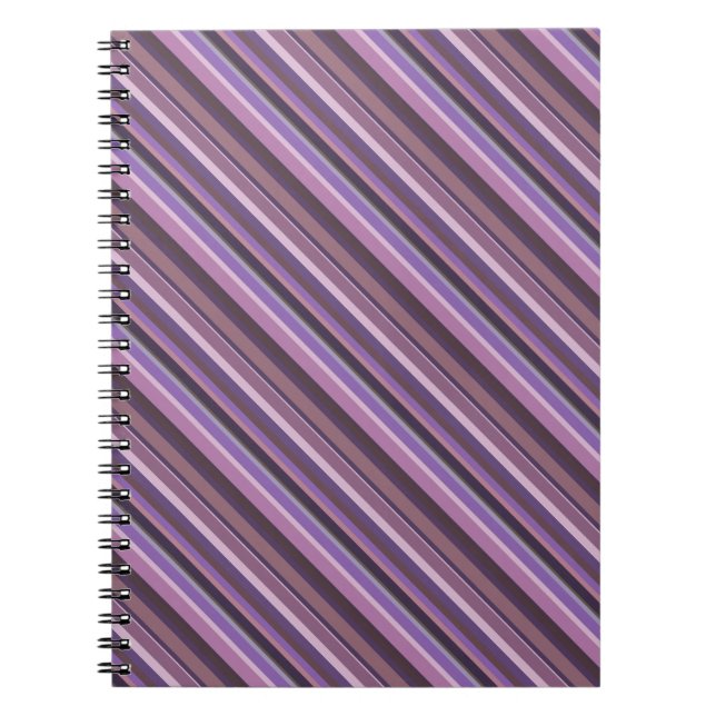 Carnet Mauve diagonal stripes (Devant)