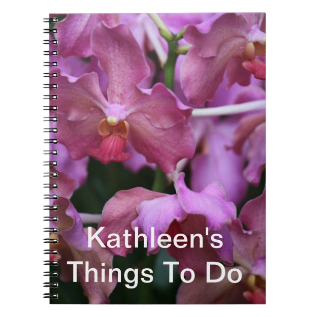 Carnet mauve d'orchidée de Singapour (Devant)