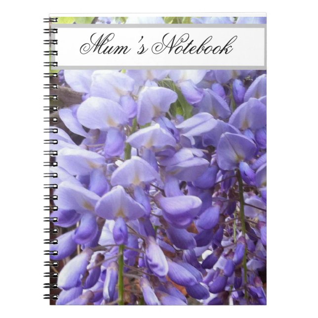 Carnet Mauve, Purple Wisteria  Notebook (Devant)