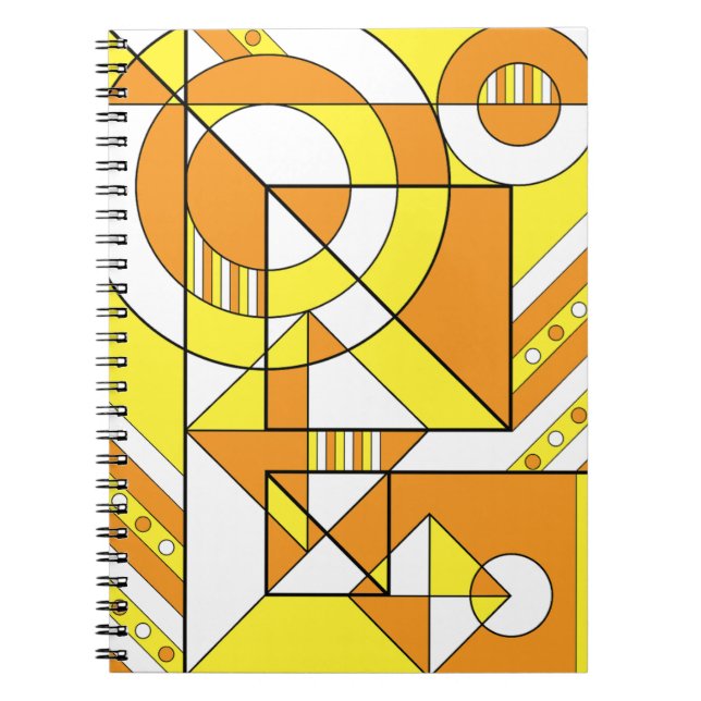 Carnet Maverique Pride Abstraite géométrique Orange Jaune (Devant)