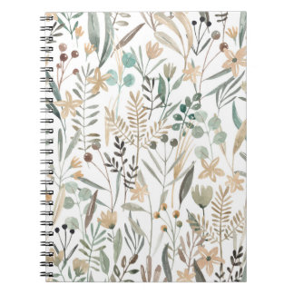 Carnet Meadow Fleurs sauvages : Aquarelle Charme.