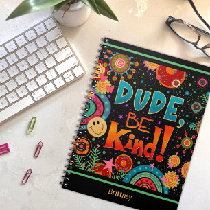 Carnet Mec personnalisé drôle coloré Sois gentil Heureux