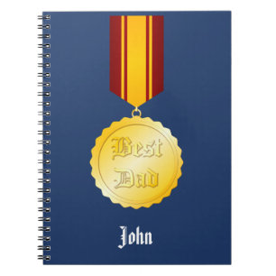 Carnet Médaille Broche Meilleur Papa Fête des Pères