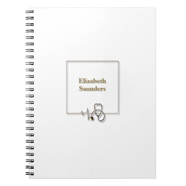 Carnet Médecin infirmier Médicale Stethoscope (Devant)