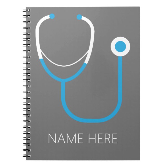 Carnet Médecin Médicale Infirmière Nom du stéthoscope (Devant)