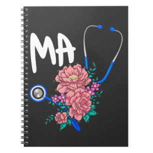 Carnet Medical Assistant Nurse Flower Stethoscope Floral