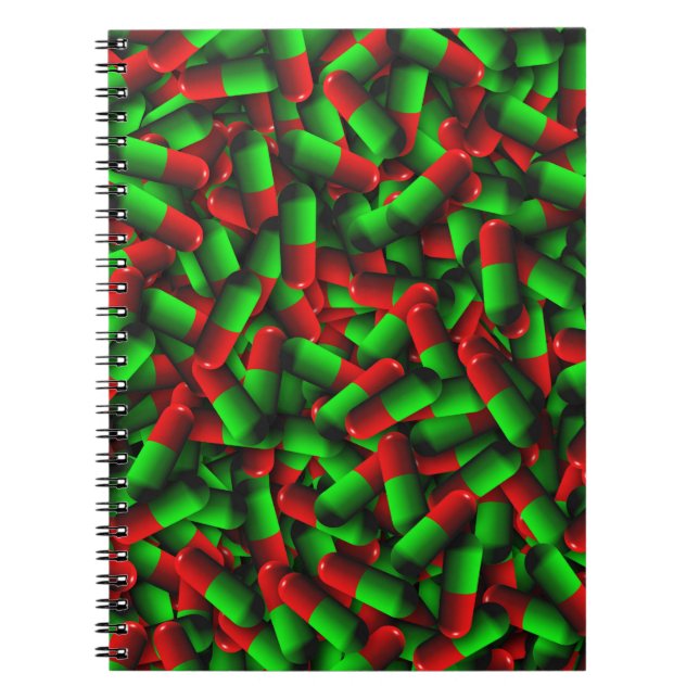 Carnet médicaments pour pilules rouges (Devant)