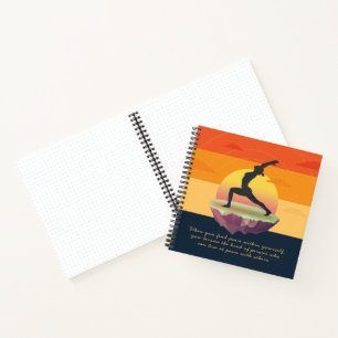 Carnet Méditation de l'enseignant de Yoga Pose Citation d