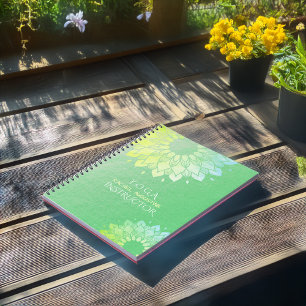 Carnet Méditation Yoga Instructeur Green Gold Foil Mandal