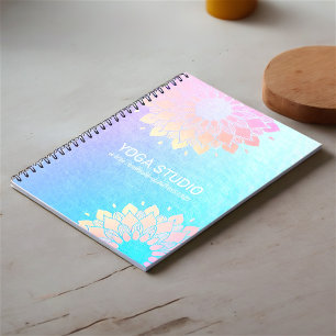 Carnet Méditation Yoga Instructeur Green Gold Foil Mandal