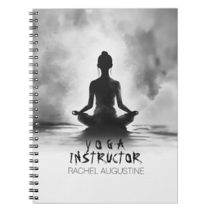 Carnet Méditation Yoga Instructeur Lotus Pose Peinture à