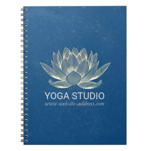 Carnet Méditation YOGA Reiki Instructeur Blue & Gold Lotu