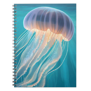 Carnet Méduse bleue   Peinture d'animal océanique