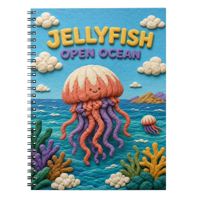 Carnet Méduse, Océan Ouvert Art en Argile (Devant)