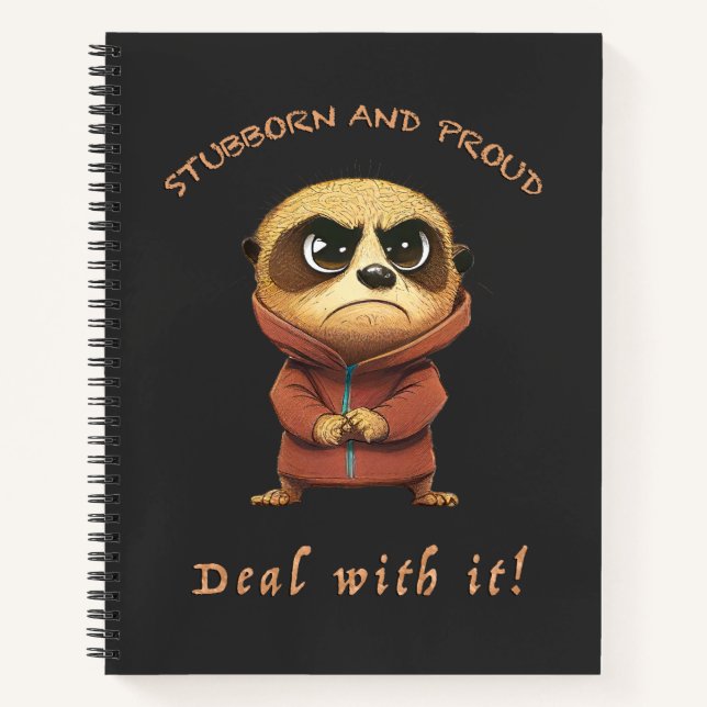 Carnet Meerkat Stubborn Devoir Avec Il Mignonne Adorable  (Devant)