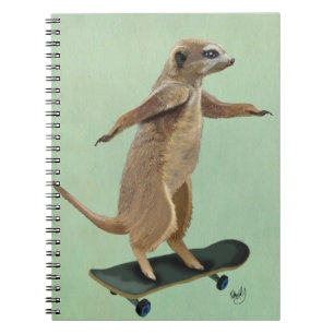 Carnet Meerkat sur la planche à roulettes 3