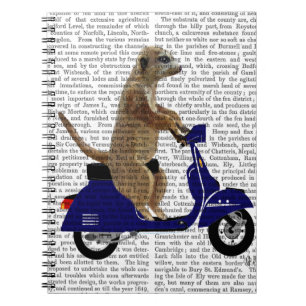 Carnet Meerkat sur le vélomoteur bleu-foncé