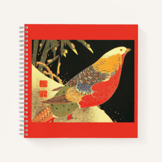 Carnet Meiji bird print