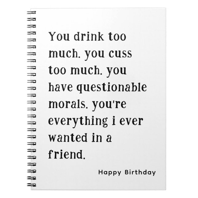 Carnet Meilleur Ami Joyeux Anniversaire Drôle hilarant (Devant)