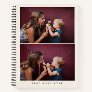 Carnet Meilleur cadeau de tante personnalisé avec photo