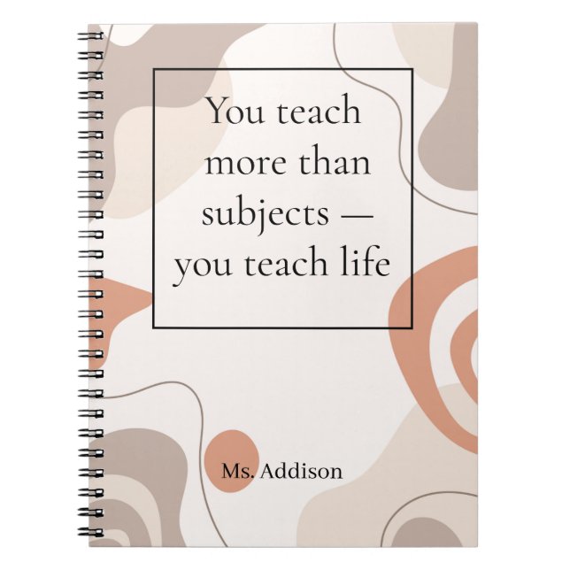 Carnet Meilleur cadeau inspirant pour enseignant (Devant)