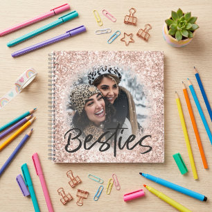 Carnet Meilleur Cadeau Photo Paillettes Roses Amie Précie