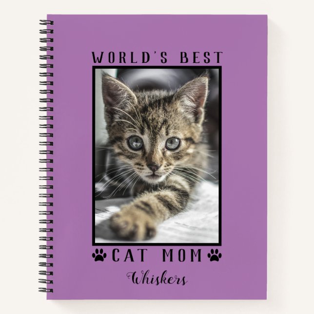 Carnet Meilleur Chat Maman Empreintes de pattes Pet Photo (Devant)