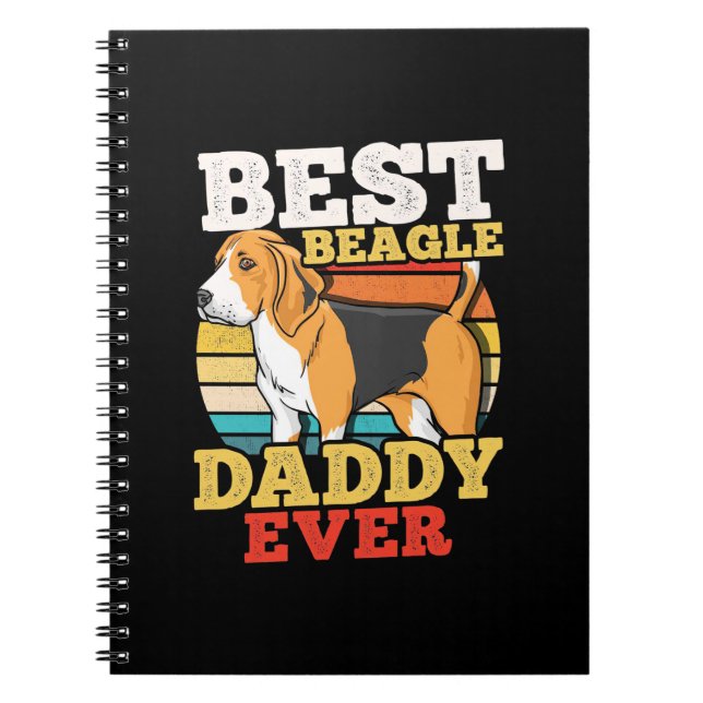 Carnet Meilleur Chien Beagle Papa Jamais (Devant)