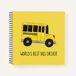 Carnet Meilleur Conducteur du monde Cadeau d'autobus scol