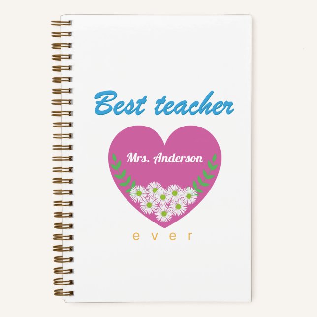 Carnet Meilleur enseignant (Recto)