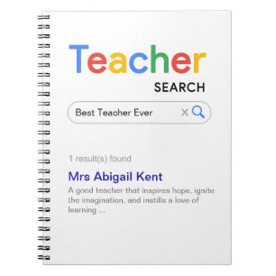 Carnet Meilleur Enseignant jamais moteur de recherche