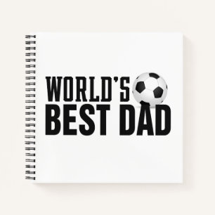 Carnet Meilleur footballeur de typographie papa du monde 