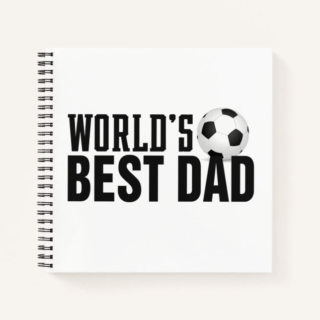 Carnet Meilleur footballeur de typographie papa du monde  (Devant)
