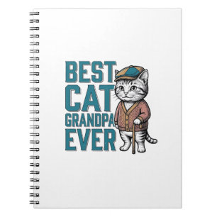 Carnet Meilleur Grand-Père Chat Ever Vintage T-Shirt Gran