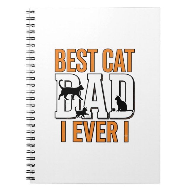 Carnet Meilleur Papa Chat du Monde Design de Chemise Vint (Devant)
