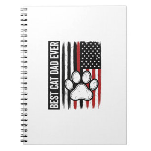 Carnet Meilleur papa chat patriote Design de drapeau de p