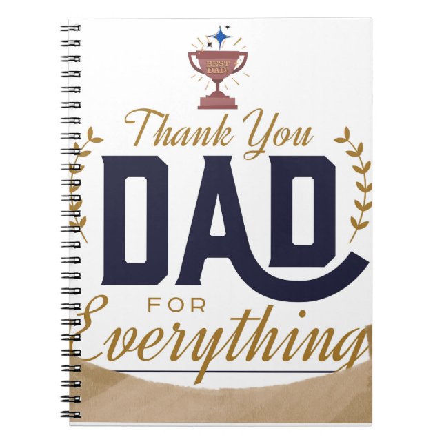 Carnet Meilleur Papa – Conception Merci (Devant)