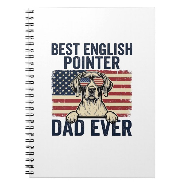 Carnet Meilleur Papa Pointer Anglais de tous les temps Pa (Devant)