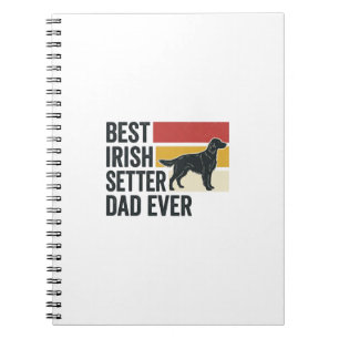 Carnet Meilleur papa Setter Irlandais Vintage Design pour