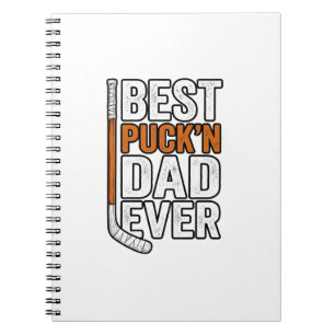 Carnet Meilleur père de hockey Puck'n Papa Vector Design_
