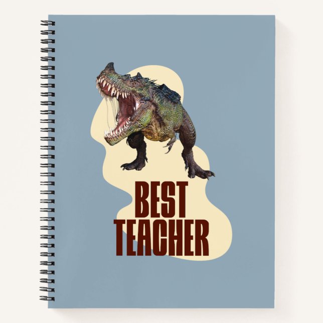 Carnet Meilleur Professeur Dinosaure Humour de Classe (Devant)