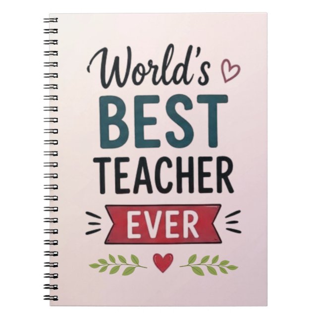 Carnet Meilleur Professeur du Monde  (Devant)