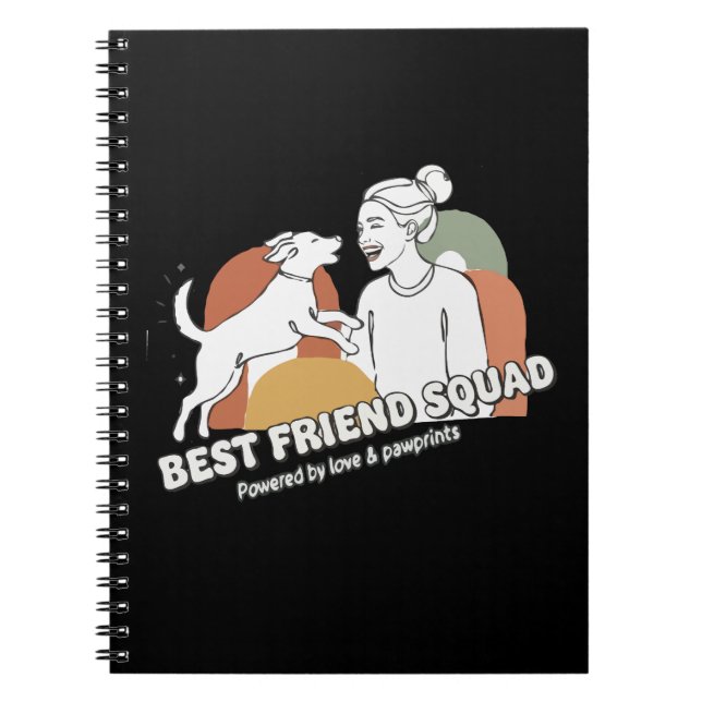 Carnet Meilleure Équipe de Copines Maman de Chien Boho Li (Devant)
