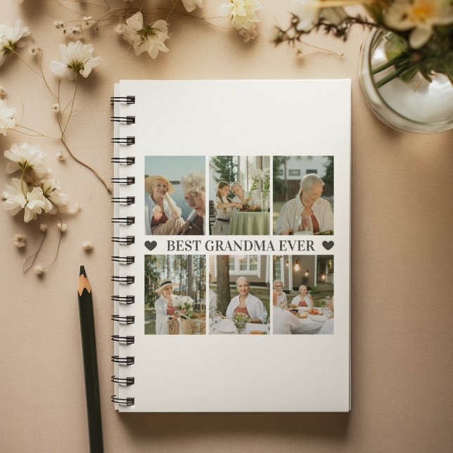 Carnet Meilleure Grand-mère du Monde Collage de Photos –  (Créateur téléchargé)