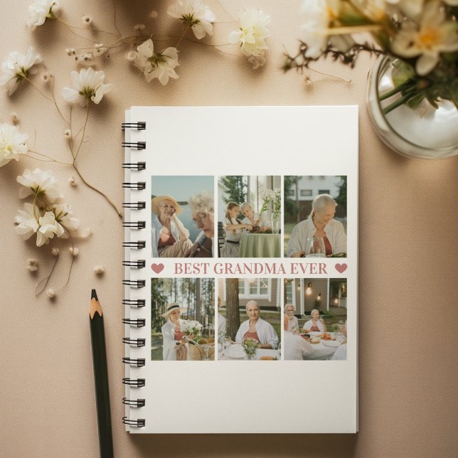 Carnet Meilleure Grand-mère du Monde Collage de Photos –  (Créateur téléchargé)