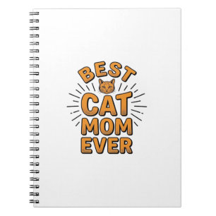 Carnet Meilleure maman de chat jamais design de gravure v