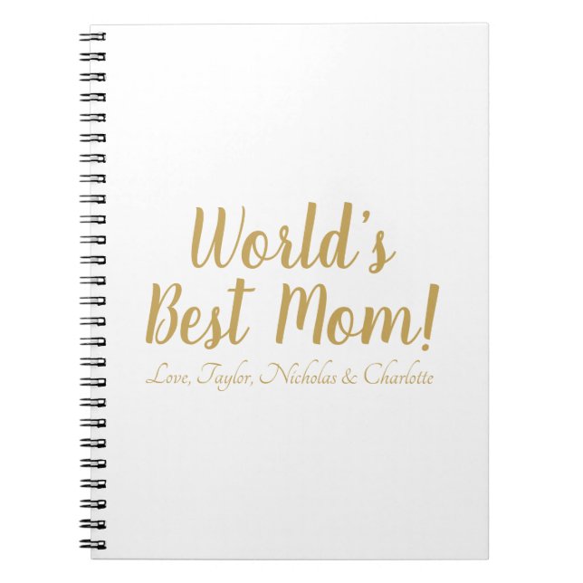 Carnet Meilleure maman du monde script personnalisé migno (Devant)