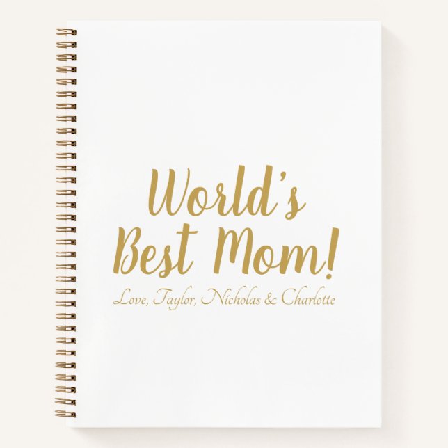 Carnet Meilleure maman du monde script personnalisé migno (Devant)