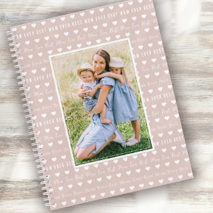 Carnet Meilleure Maman Jamais Coeurs Roses Photo