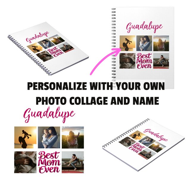 Carnet Meilleure maman jamais mère collage photo (Best Mom Ever Mother's Photo Collage Notebook)